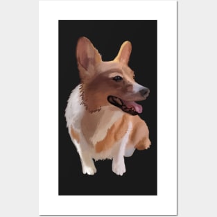 Happy Corgi Dog Posters and Art